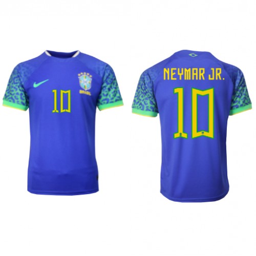 Brazil Neymar Jr #10 Replica Away Shirt World Cup 2022 Short Sleeve